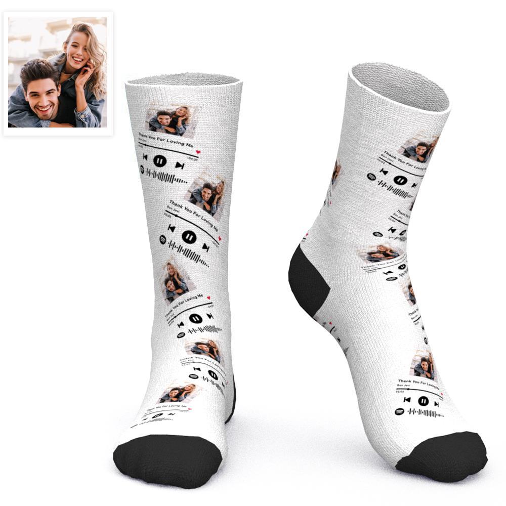 Custom Scannable Spotify Code Socks Three-dimensional Music Creative Gifts - 