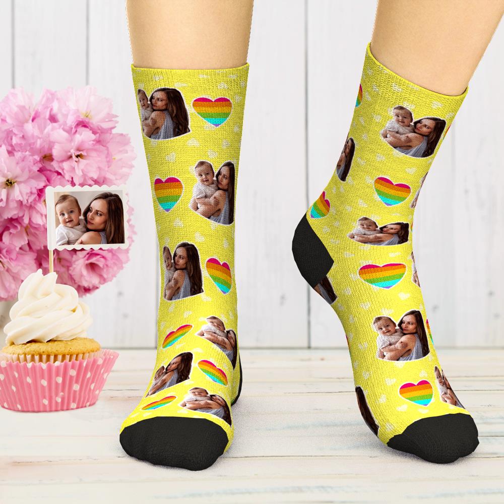 Custom Photo Socks Comfort Socks Best Socks Gift for Mom - 