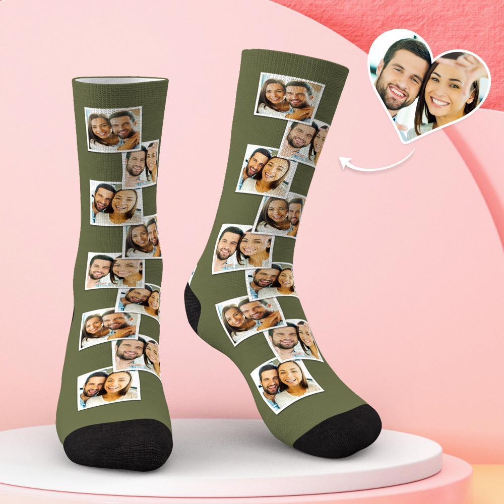 Custom Multi Photo Socks Gifts for Your Lovers with Your Photo - soufeelmy