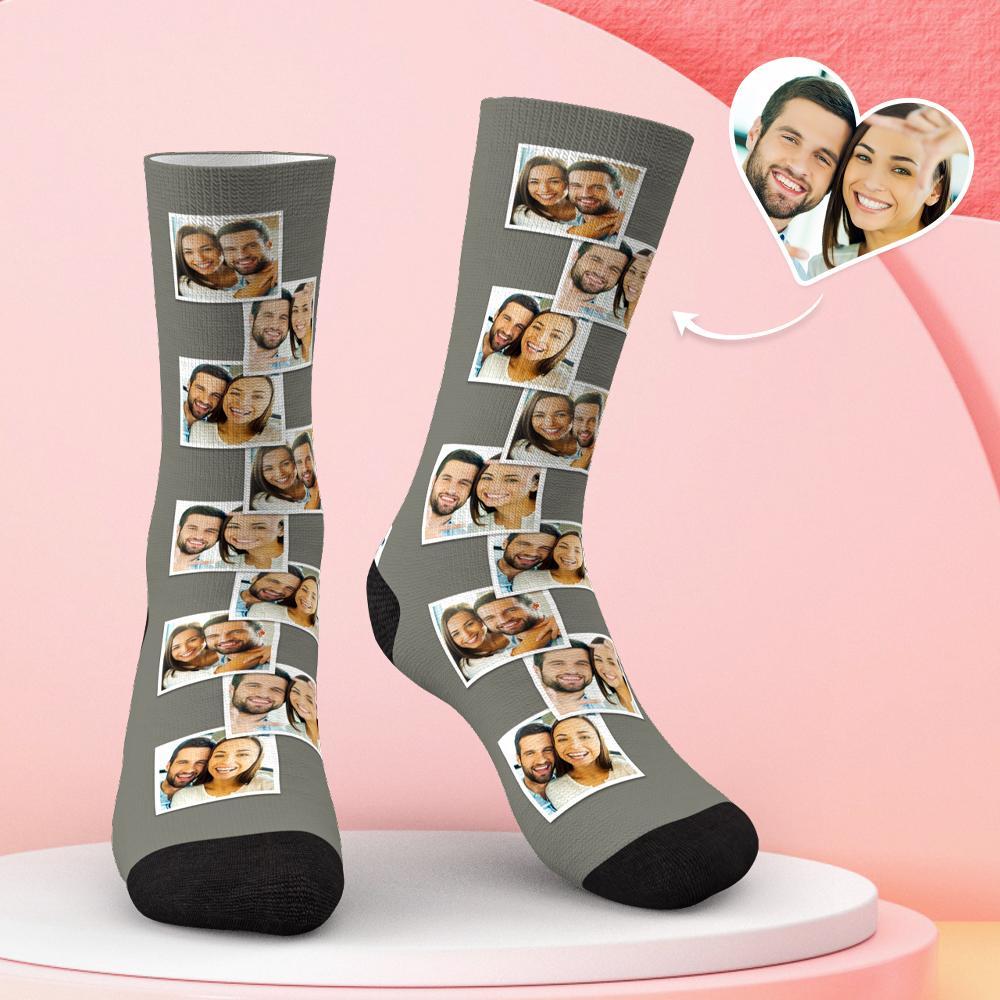 Custom Multi Photo Socks Gifts for Your Lovers with Your Photo - soufeelmy