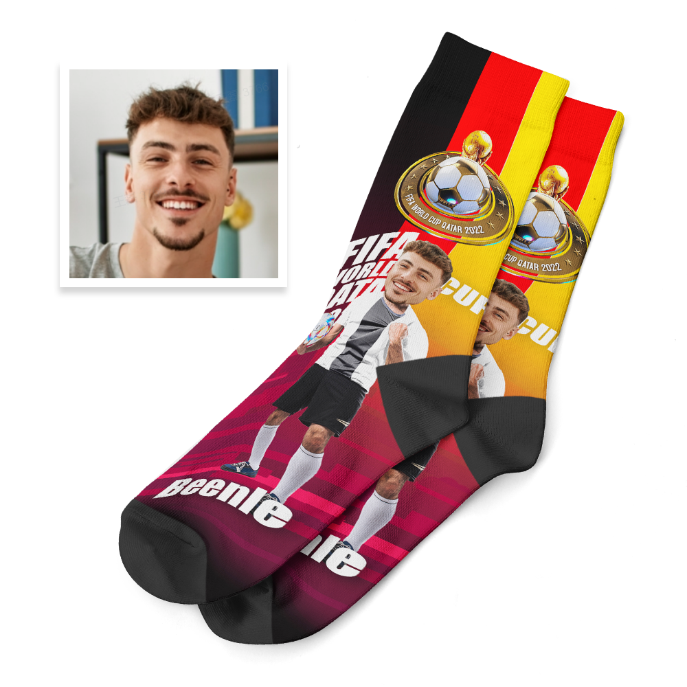Custom 3D Digital Printed Socks with Your Text Personalized World Cup 2022 Socks - Germany - soufeelmy