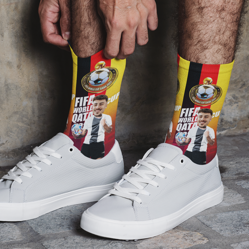 Custom 3D Digital Printed Socks with Your Text Personalized World Cup 2022 Socks - Germany - soufeelmy