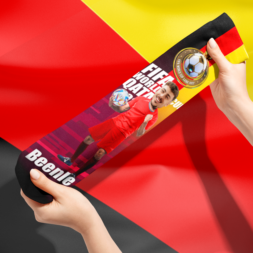 Custom 3D Digital Printed Socks with Your Text Personalized World Cup 2022 Socks - Germany - soufeelmy