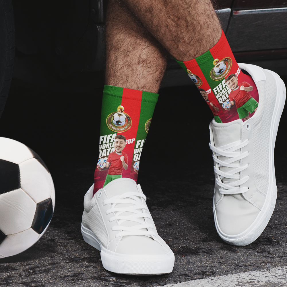 Custom Face Socks Add Pictures and Text Socks World Cup 2022 Socks Gifts for Him - Portugal - soufeelmy