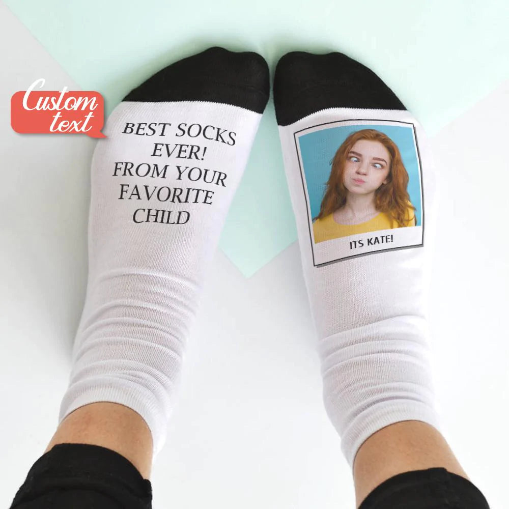 Custom Socks Photo Socks with Your Text Gifts for Lovers - soufeelmy