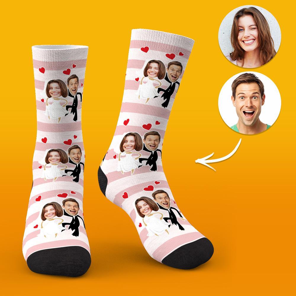 Custom Face Socks Wedding Socks Gift Ideas for Couples - soufeelmy