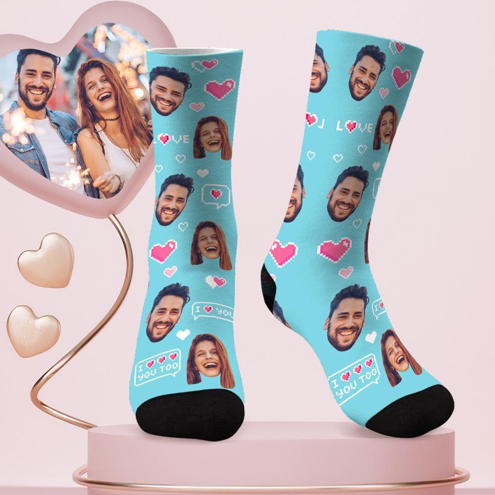 Custom Socks Face Socks Photo Socks for Couple's - Colorful