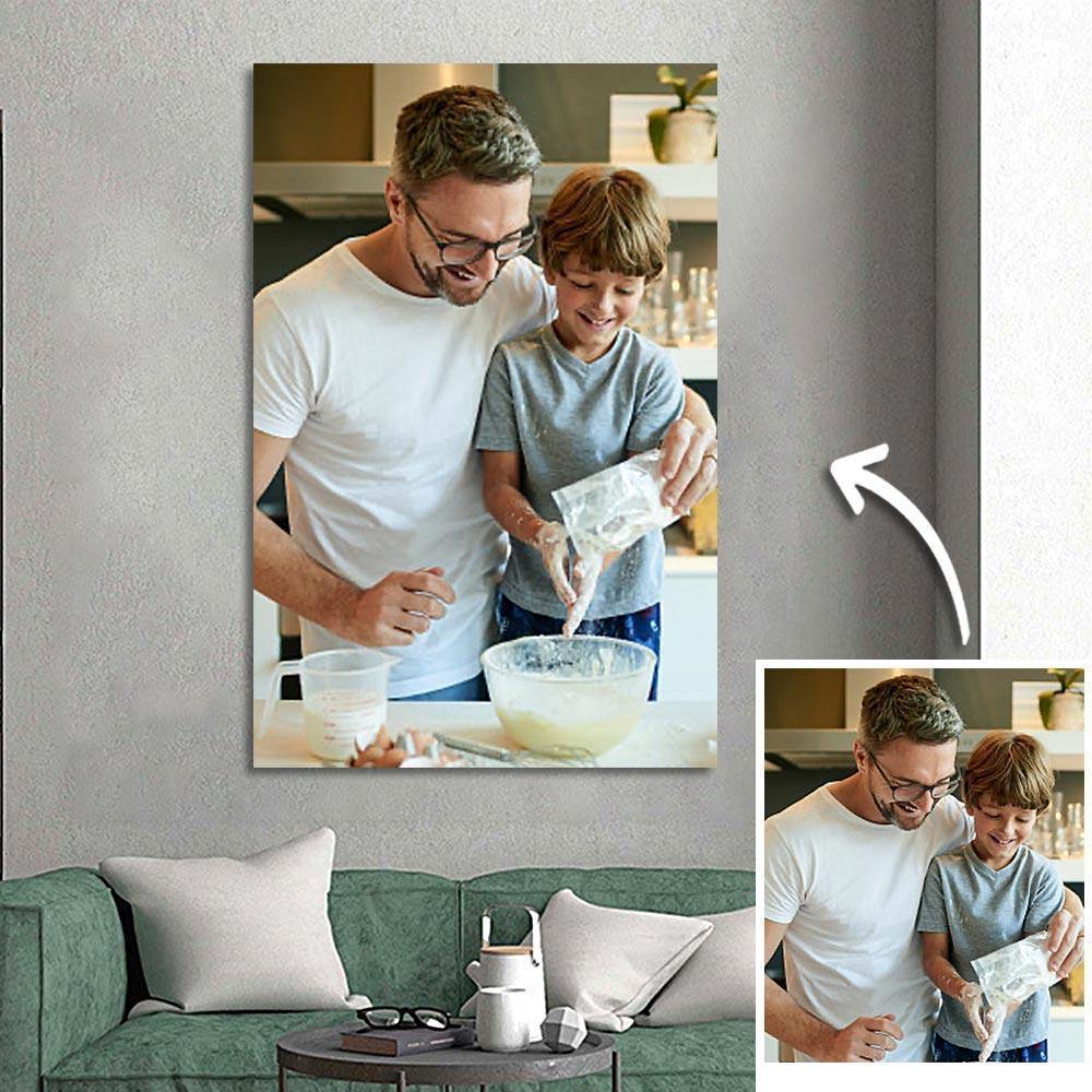 Custom Wall Art Canvas Prints Oil Painting Gifts for Greatest Dad 50*70cm Frameless - soufeelmy