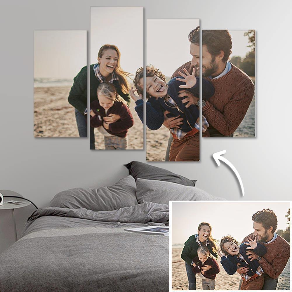 Custom Wall Art Canvas Prints Oil Painting 4 pcs Contemporary Family Unique Gifts Frameless - soufeelmy