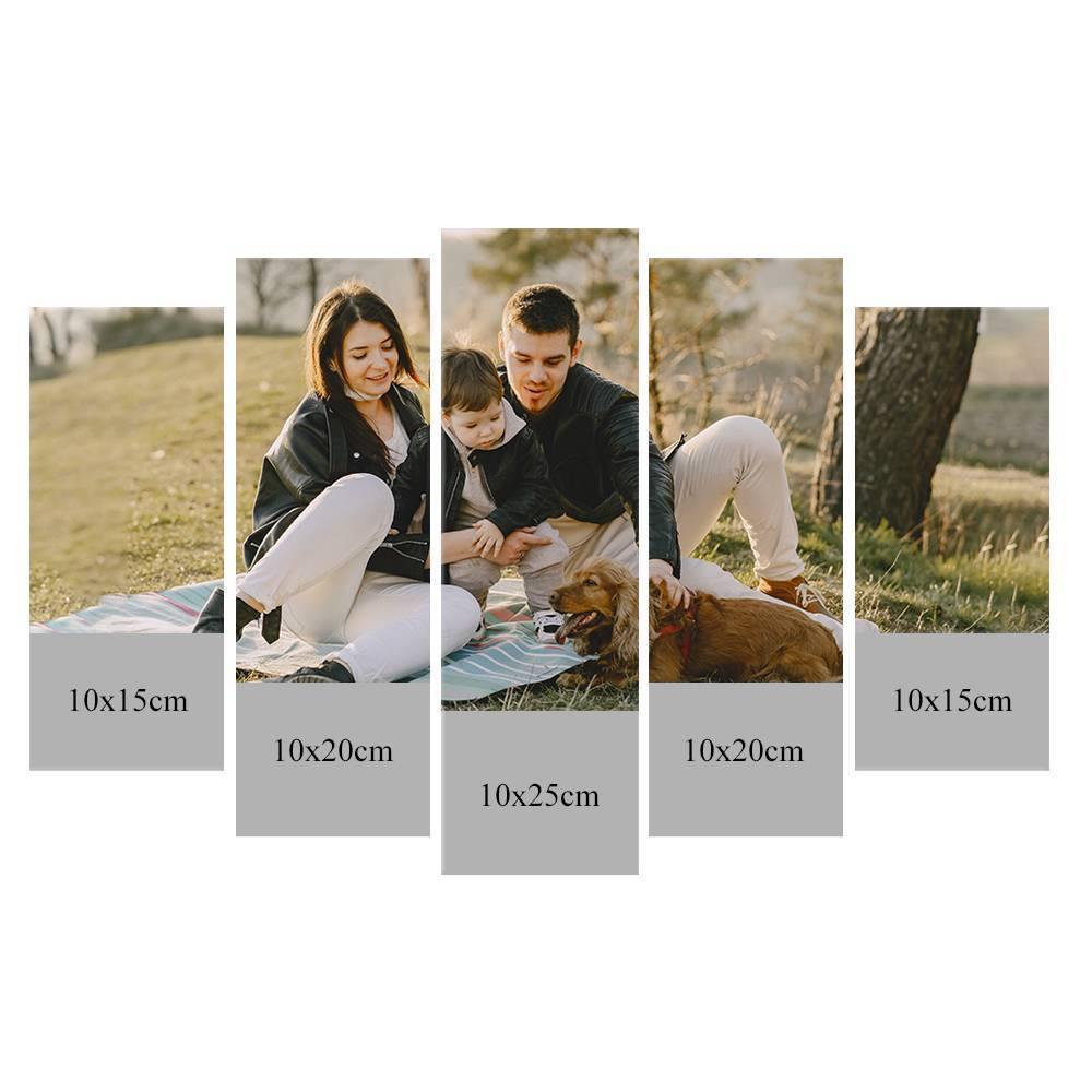 Custom Wall Art Canvas Prints Custom Photo 5pcs Frameless Contemporary Oil Painting Family Gifts - soufeelmy