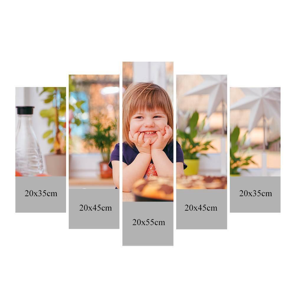 Custom Canvas Prints Custom Photo 5pcs Frameless Contemporary Oil Painting for Living Room Wall Art - soufeelmy