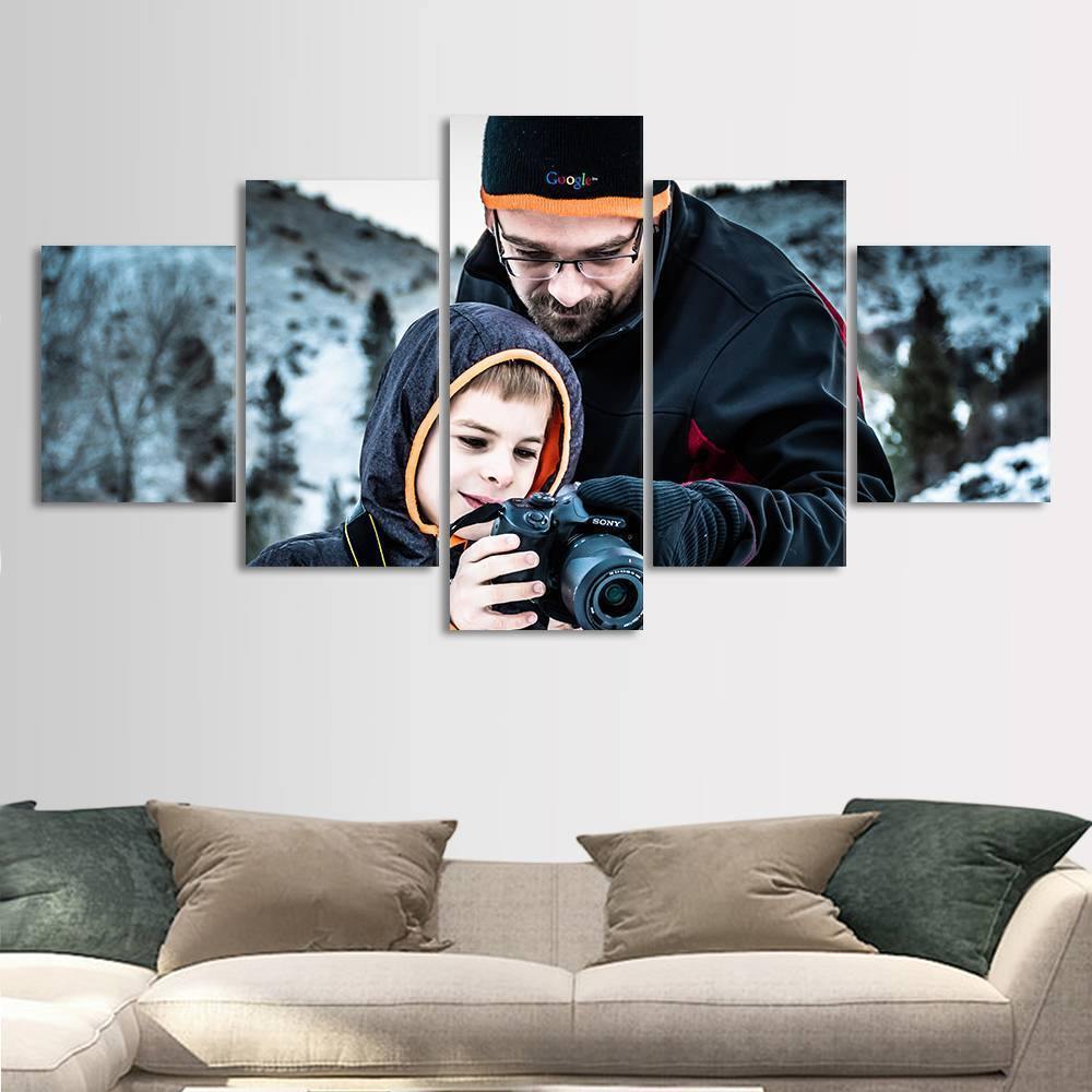 Custom Wall Art Canvas Prints Custom Oil Painting 5pcs Frameless Contemporary  for Family Unique Gifts - soufeelmy