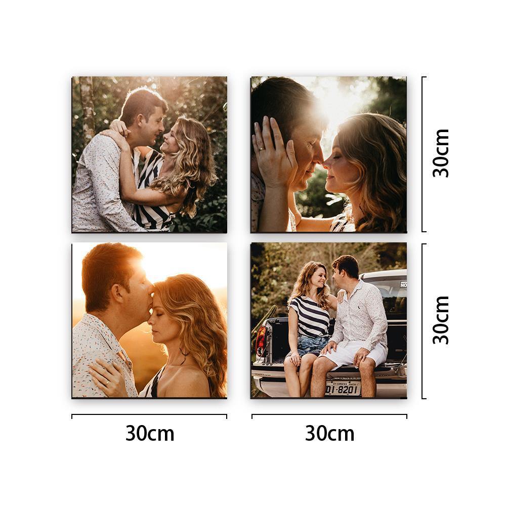 Custom Wall Art Oil Painting Gifts 4pcs Wedding Gift for Couple Frameless - soufeelmy