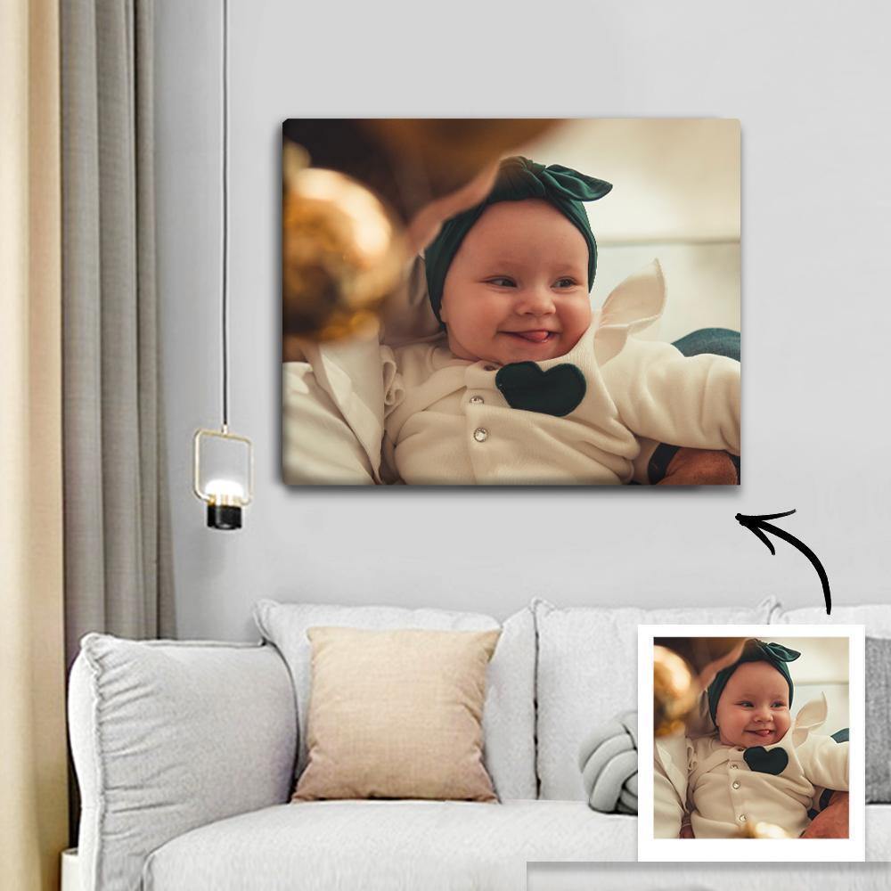 Custom Wall Art Canvas Prints Personalised Photo Custom Oil Painting Gifts with Frame for Cute Child 40*50cm - soufeelmy