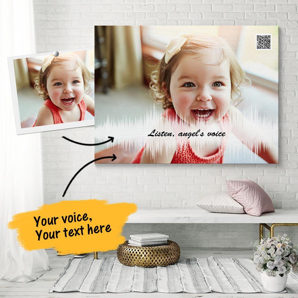 Custom Sound Wave Art Canvas Gift, Photo Voice Art, Song Art Print, Sound Wave Art Print, Custom Soundwave Art, Gifts for Her - soufeelmy