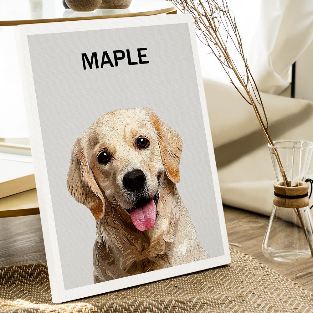 Custom Canvas Prints With Names And Photo Perfect Gift For Pet Lovers - soufeelmy