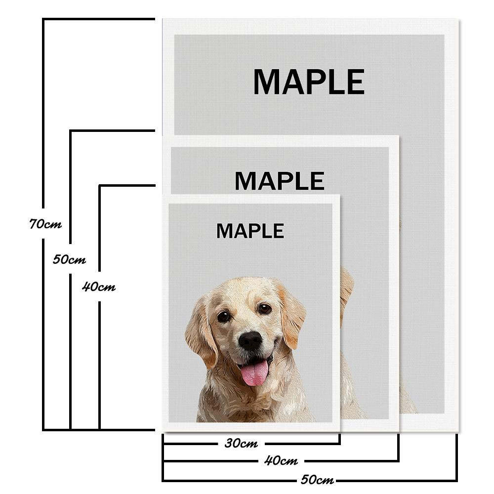 Custom Canvas Prints With Names And Photo Perfect Gift For Pet Lovers - soufeelmy