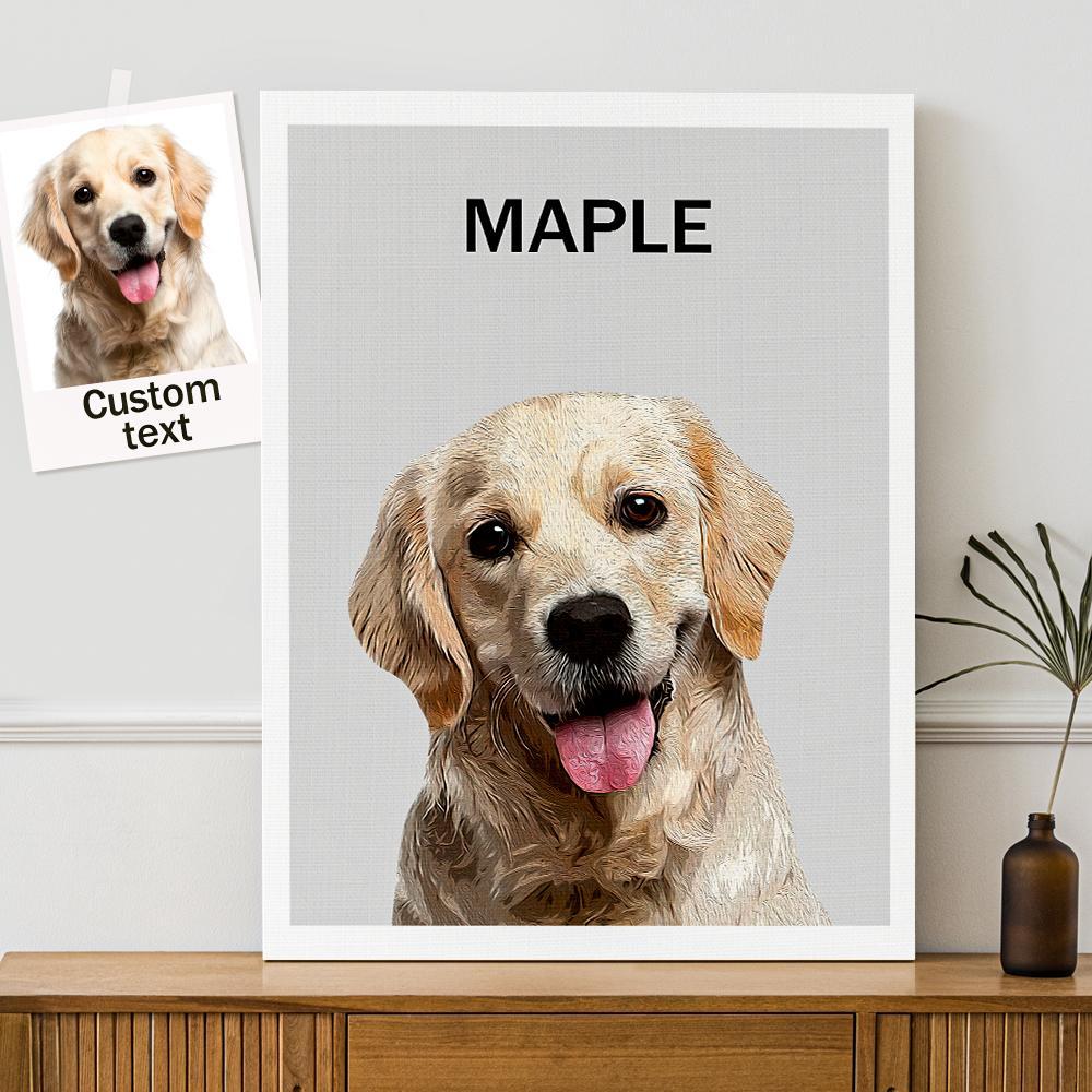 Custom Canvas Prints With Names And Photo Perfect Gift For Pet Lovers - soufeelmy