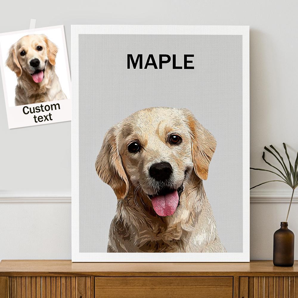 Custom Canvas Prints With Names And Photo Perfect Gift For Pet Lovers - soufeelmy