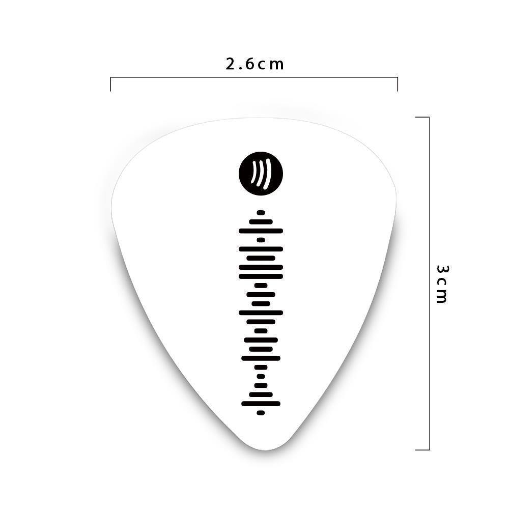 Scannable Spotify Code Guitar Pick, Engraved Custom Music Song Guitar Pick White Gifts for Musicians 12Pcs