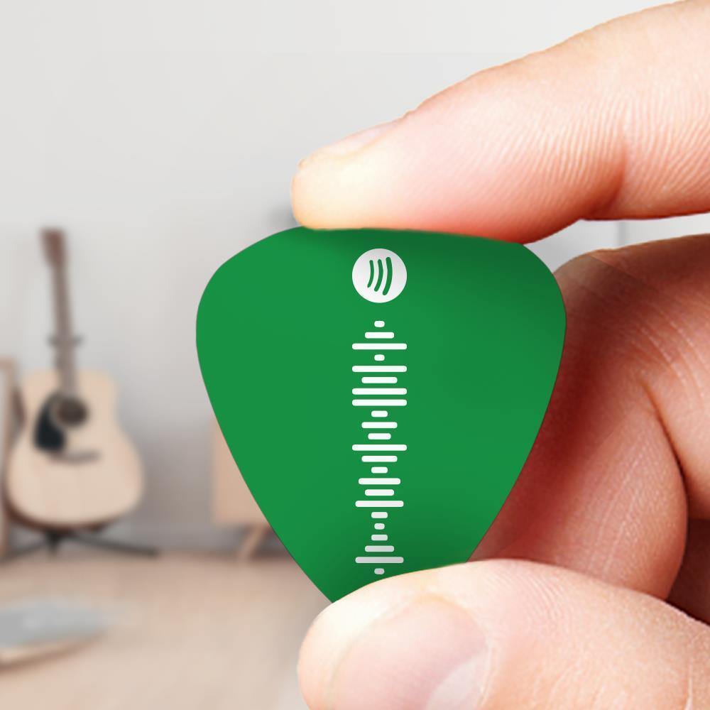 Scannable Spotify Code Guitar Pick, Engraved Custom Music Song Guitar Pick White Gifts for Musicians 12Pcs