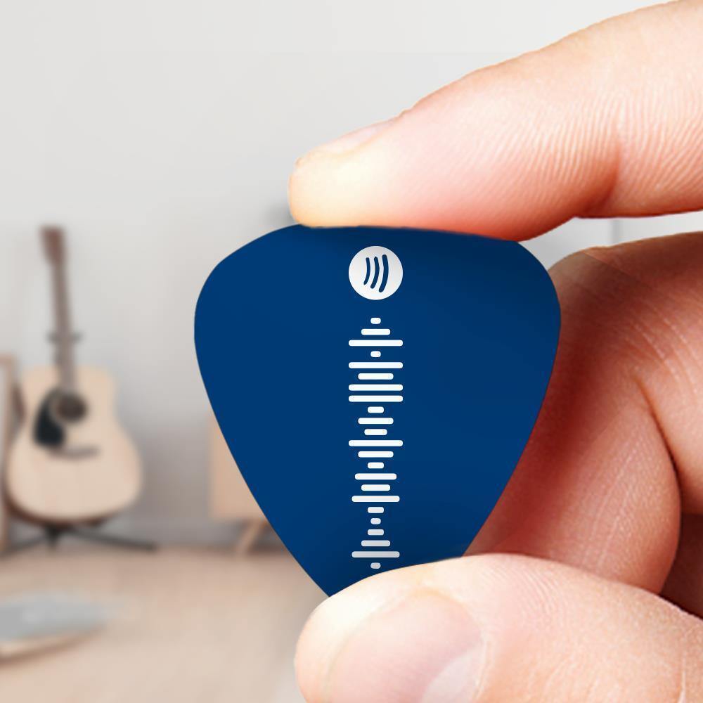 Scannable Spotify Code Guitar Pick, Engraved Custom Music Song Guitar Pick White Gifts for Him 12Pcs