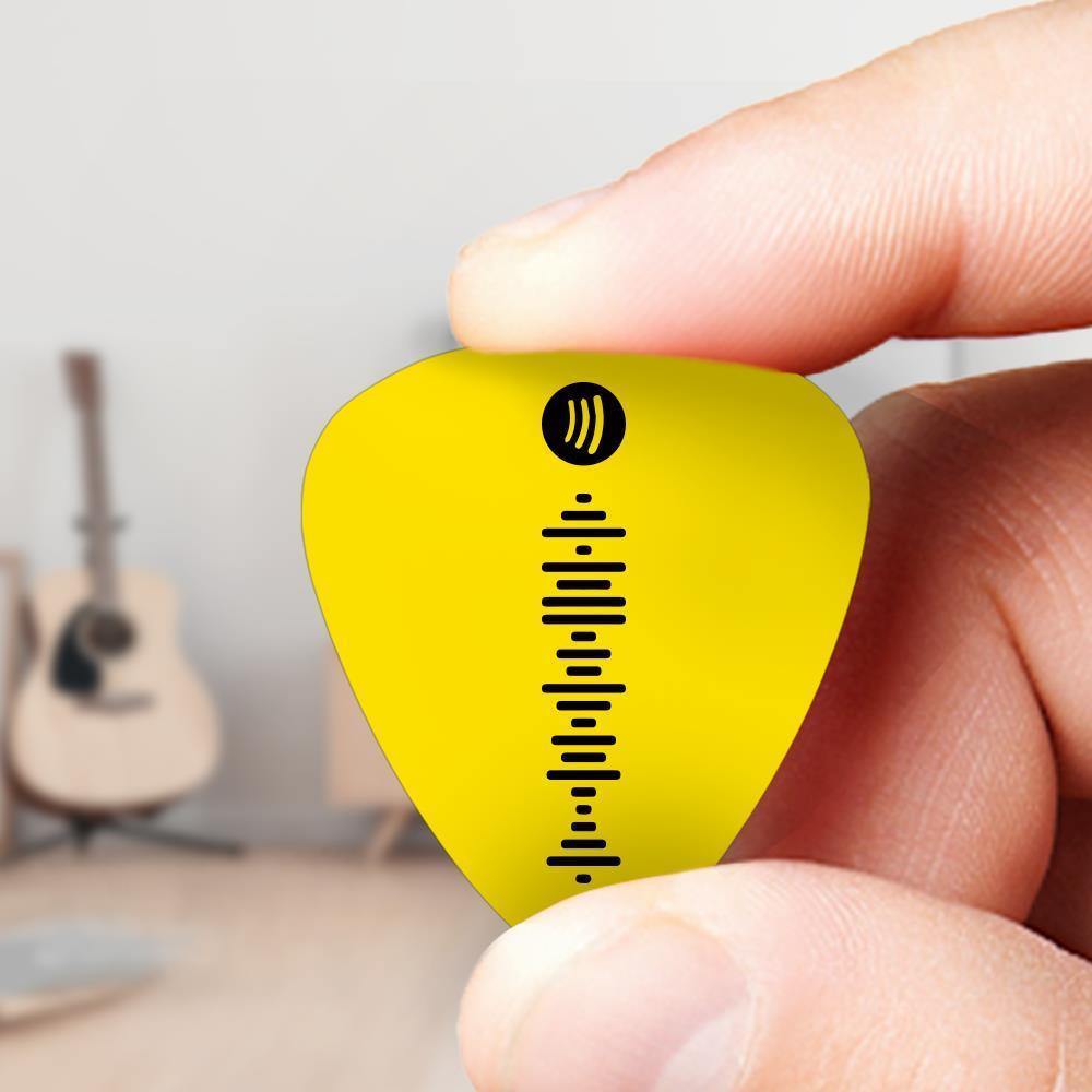 Scannable Spotify Code Guitar Pick, Engraved Custom Music Song Guitar Pick White Unique Gifts 12Pcs