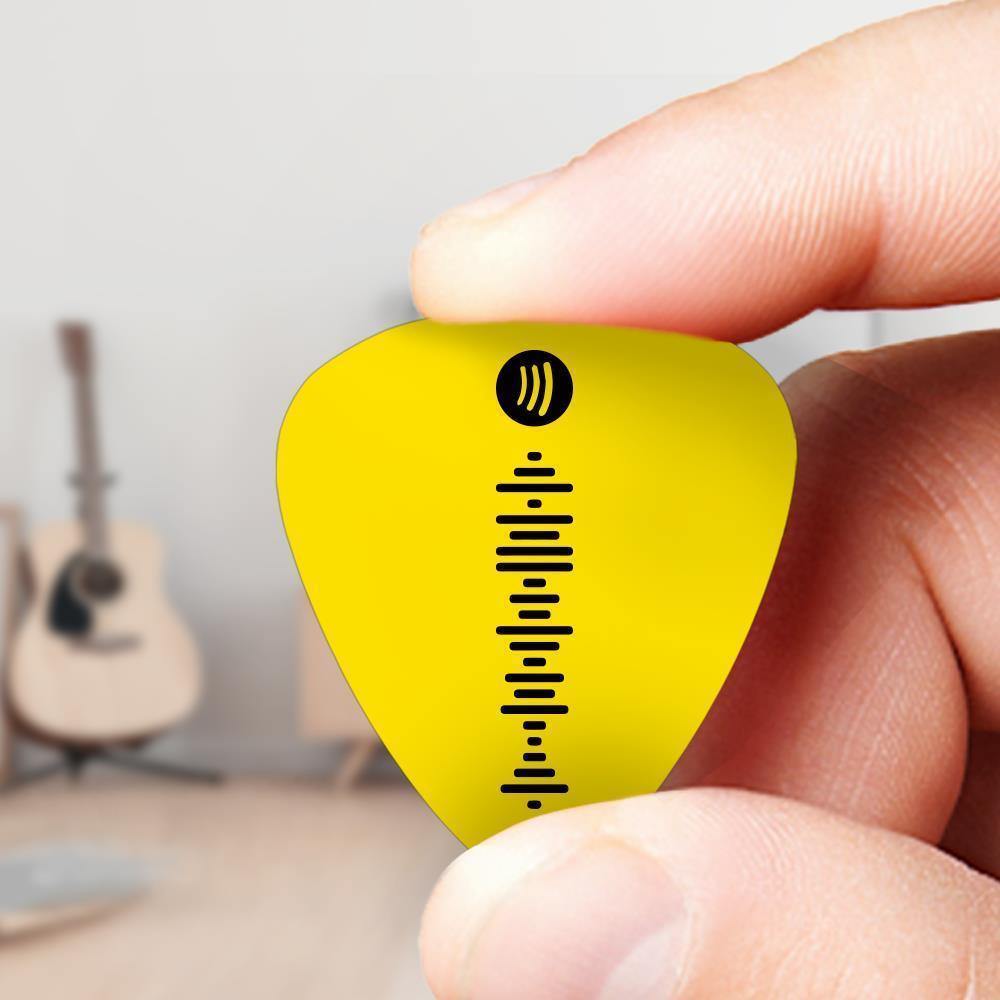 Custom Scannable Spotify Code Guitar Pick, Engraved Custom Music Song Guitar Pick Green Gifts for Babies 12Pcs