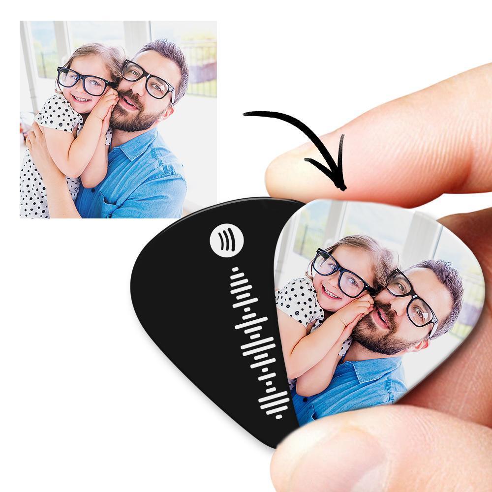 Scannable Spotify Code Guitar Pick, Engraved Custom Music Photo Guitar Pick Gifts 12 Pcs -