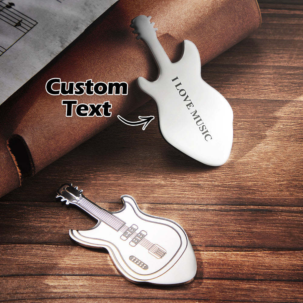 Personalized Engraved Guitar Pick Custom Guitar-Shaped Pick Gift for Guitarist - soufeelmy