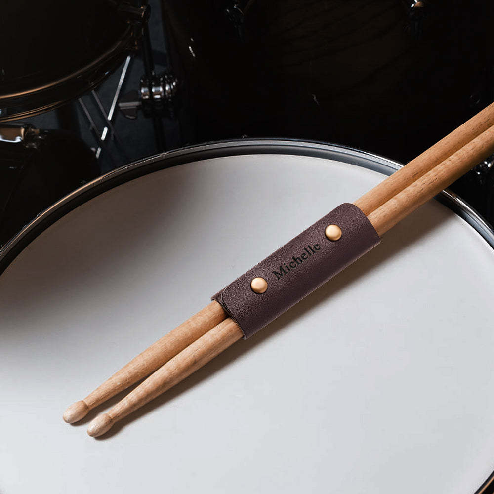 Custom Engraved Drum Stick Storage Case Simple Leather Gifts - soufeelmy