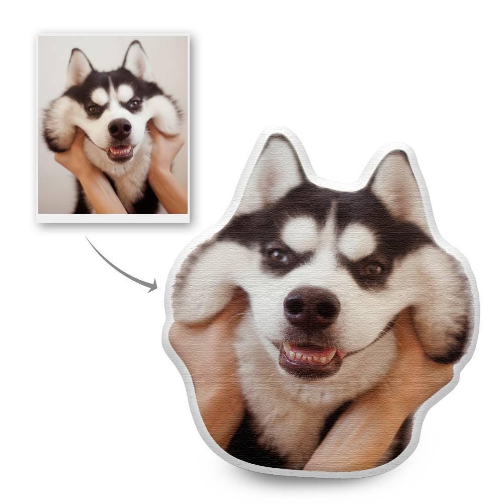 Custom Pet Photo Face Pillow 3D Portrait Pillow Dogs - soufeelmy
