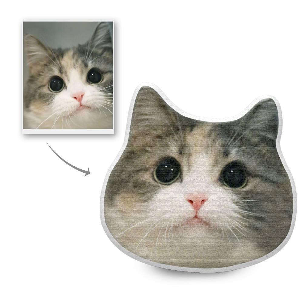 Custom Pet Photo Face Pillow 3D Portrait Pillow Cute Cat - soufeelmy