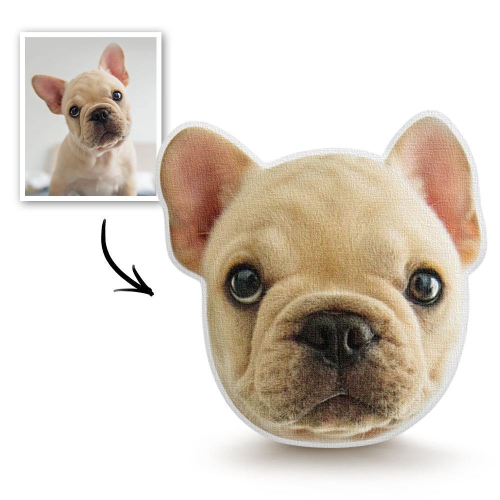 Custom Pet Photo Face Pillow 3D Portrait Pillow Pet Head - soufeelmy