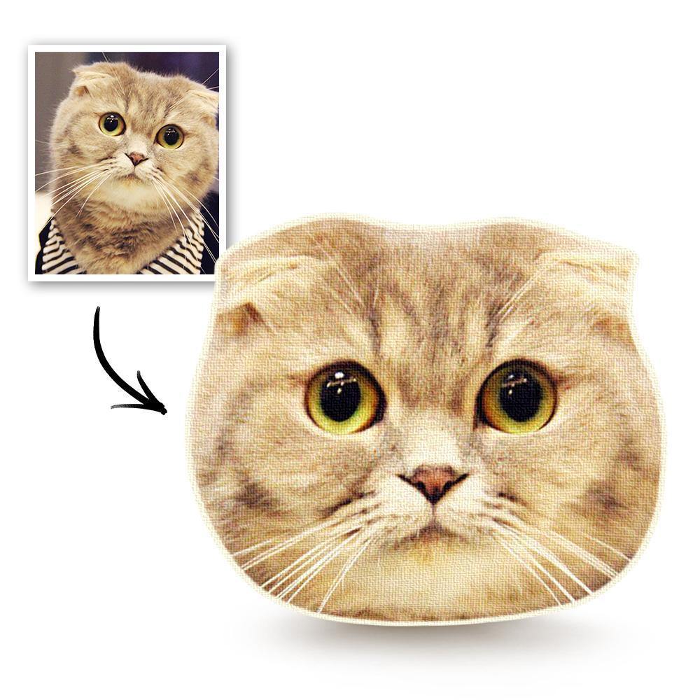 Custom Pet Photo Face Pillow 3D Portrait Pillow Pet Head - soufeelmy