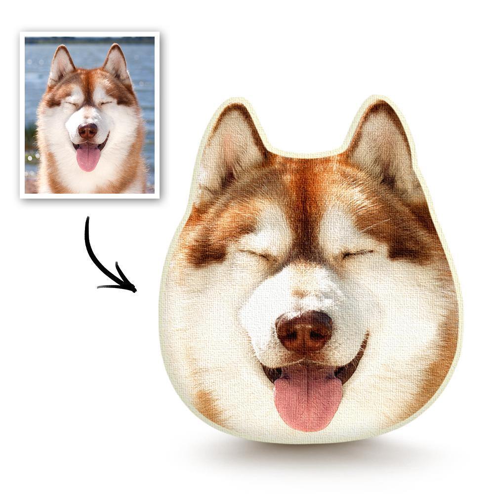 Custom Pet Head Photo Face Pillow 3D Portrait Pillow - Head - soufeelmy