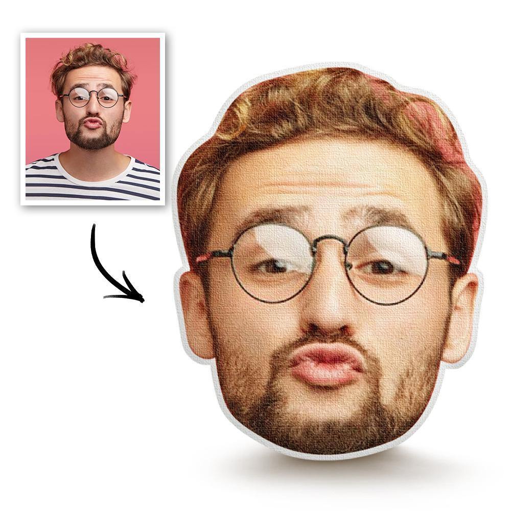 Custom Head Photo Face Pillow 3D Portrait Pillow - Men's Head - soufeelmy