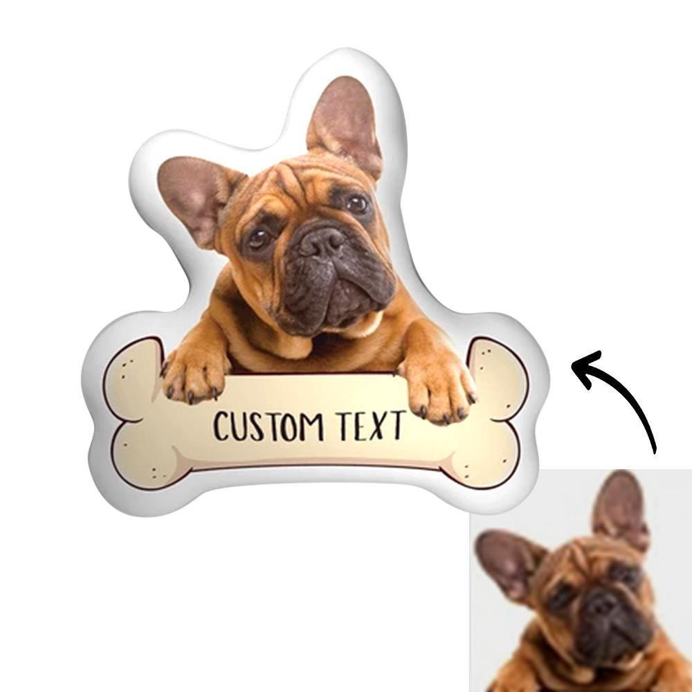 Custom Photo 3D Portrait Pillow Puppy Loves Bones 30*40cm - soufeelmy