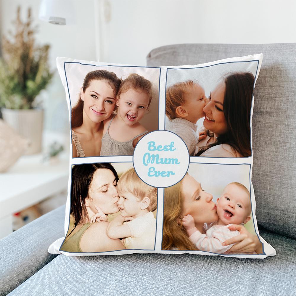 Custom Photo Pillow Cushion Pillowcase Cover Collage Photo Mother's Day Gift - soufeelmy