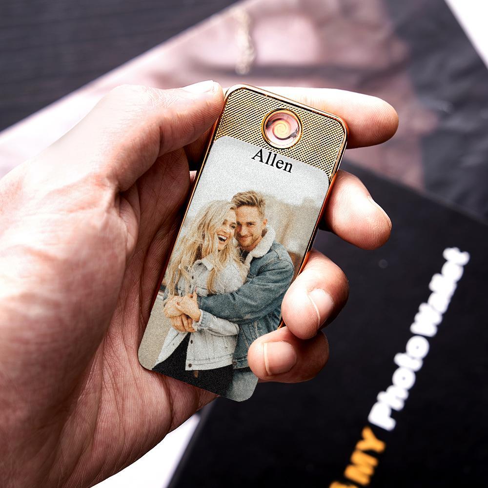Personalized USB Rechargeable Electric Lighter with Your Photo or Image Personalised Flameless Photo Lighter - soufeelmy