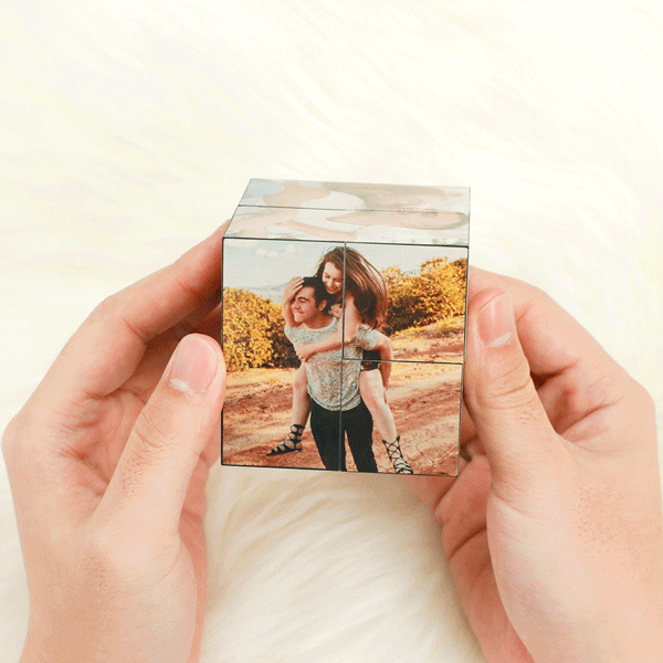 Photo Frame Rubic's Multiphoto Frame Personalized Picture Collage Cube