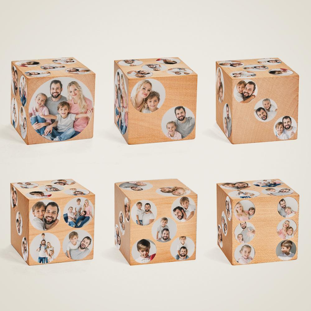 Custom Photo Ornament Funny Dice Wooden Gifts - soufeelmy
