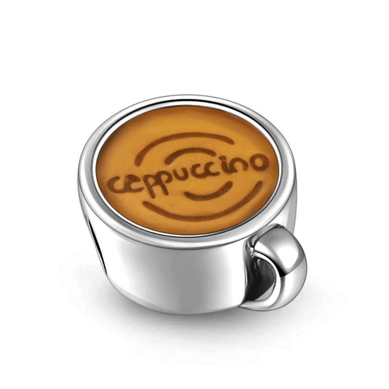 Cappuccino Coffee Charm Silver - soufeelus