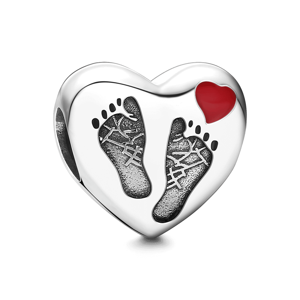 Footprints Charm Silver - soufeelus