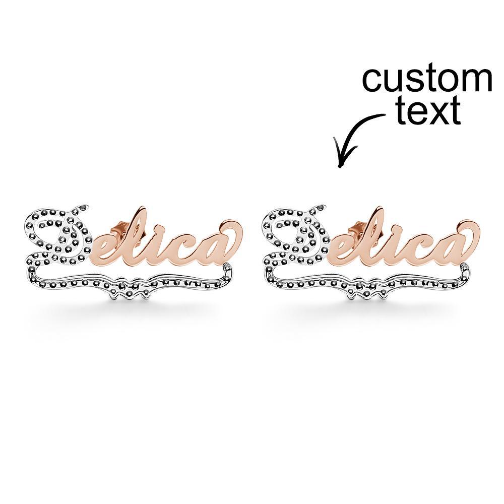 Love Yourself Personalized Name Earrings for Women Stud Earrings - soufeelmy