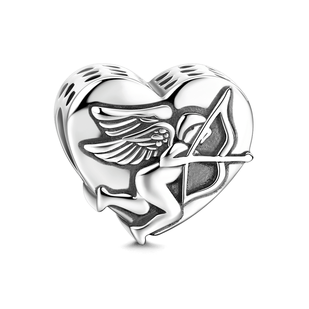 Heart Cupid Charm Silver - soufeelus