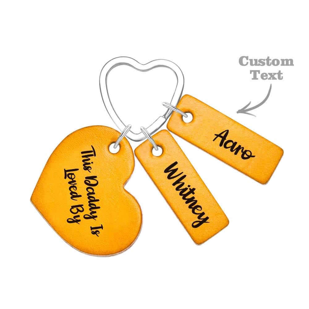 Personalized Engraved Belongs To Leather Keychain Vintage Name Keychain for Him - soufeelmy