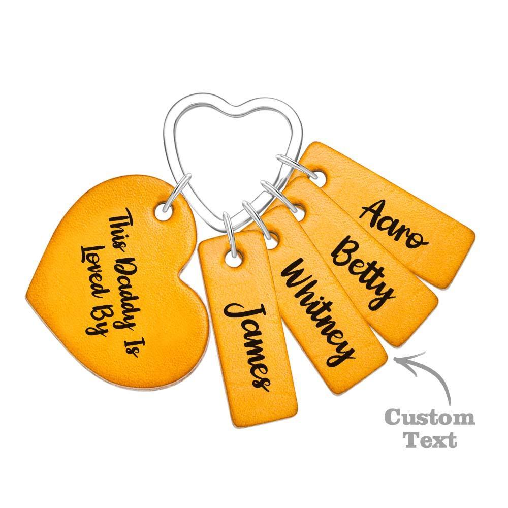 Personalized Engraved Belongs To Leather Keychain Vintage Name Keychain for Him - soufeelmy