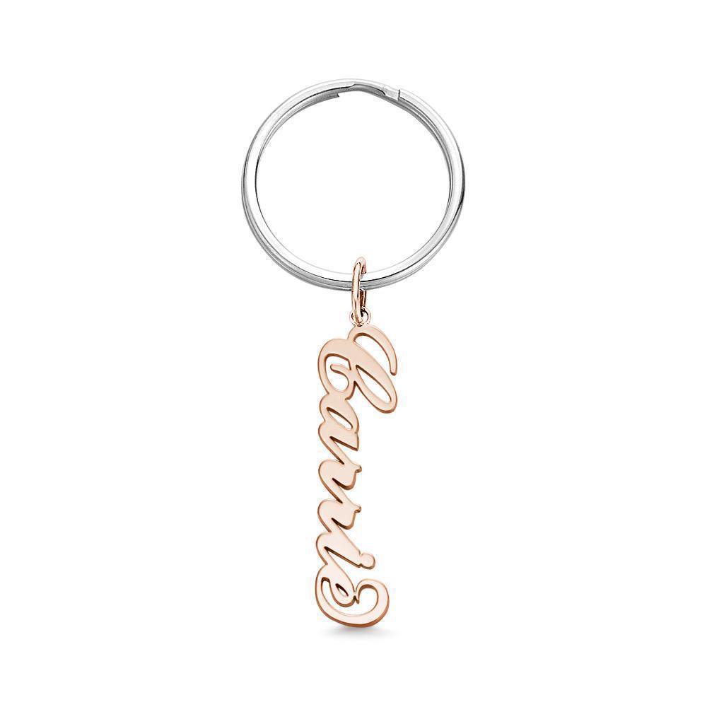 Custom Name Keychain Gold Plated -