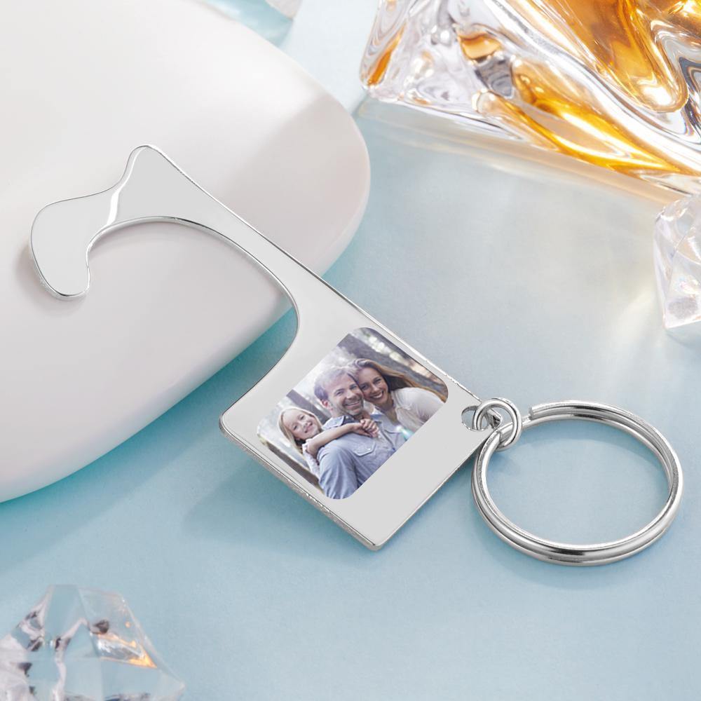 Custom Door Opener Button Pusher Personal Safety Keychain Touch Tool Contactless Touch Gift for Him